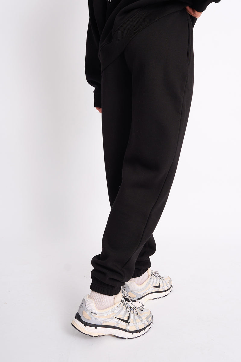 Kaiia Logo Cuffed Joggers Black