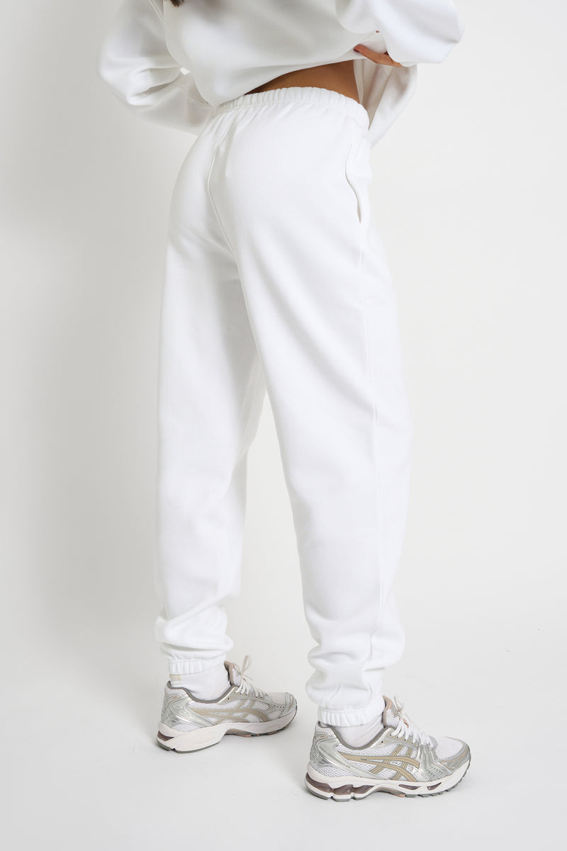 Kaiia Logo Cuffed Joggers Cream