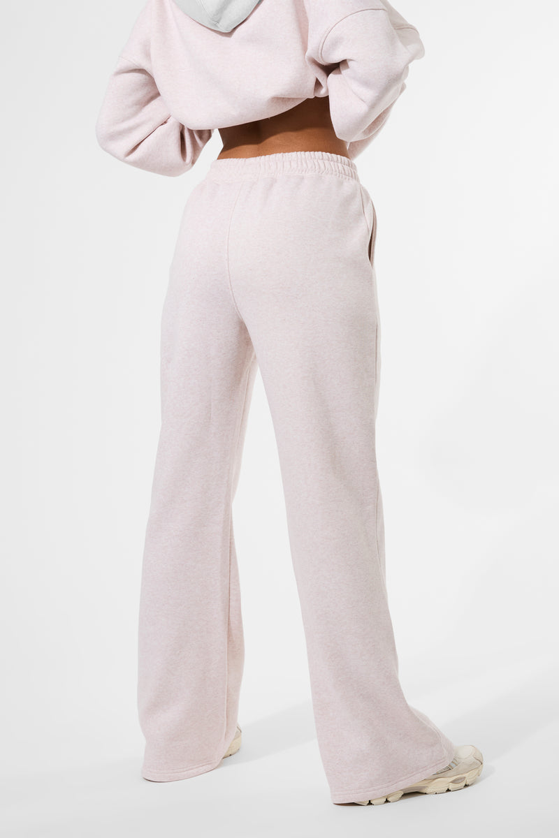 Kaiia Logo Wide Leg Joggers Oat