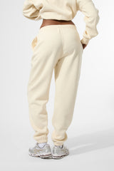 Kaiia KTL Logo Cuffed Joggers Buttercream