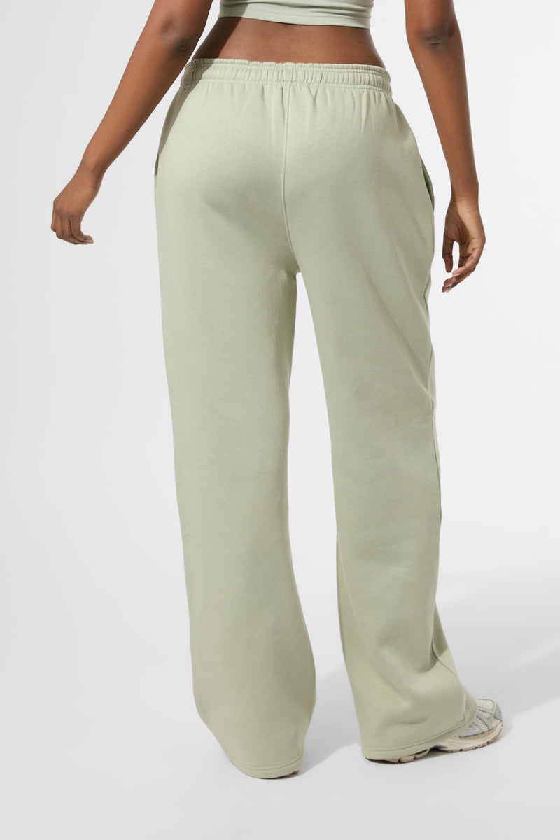 Kaiia KTL Logo Wide Leg Joggers Sage