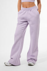 Kaiia Studio Script Logo Wide Leg Jogger Lilac