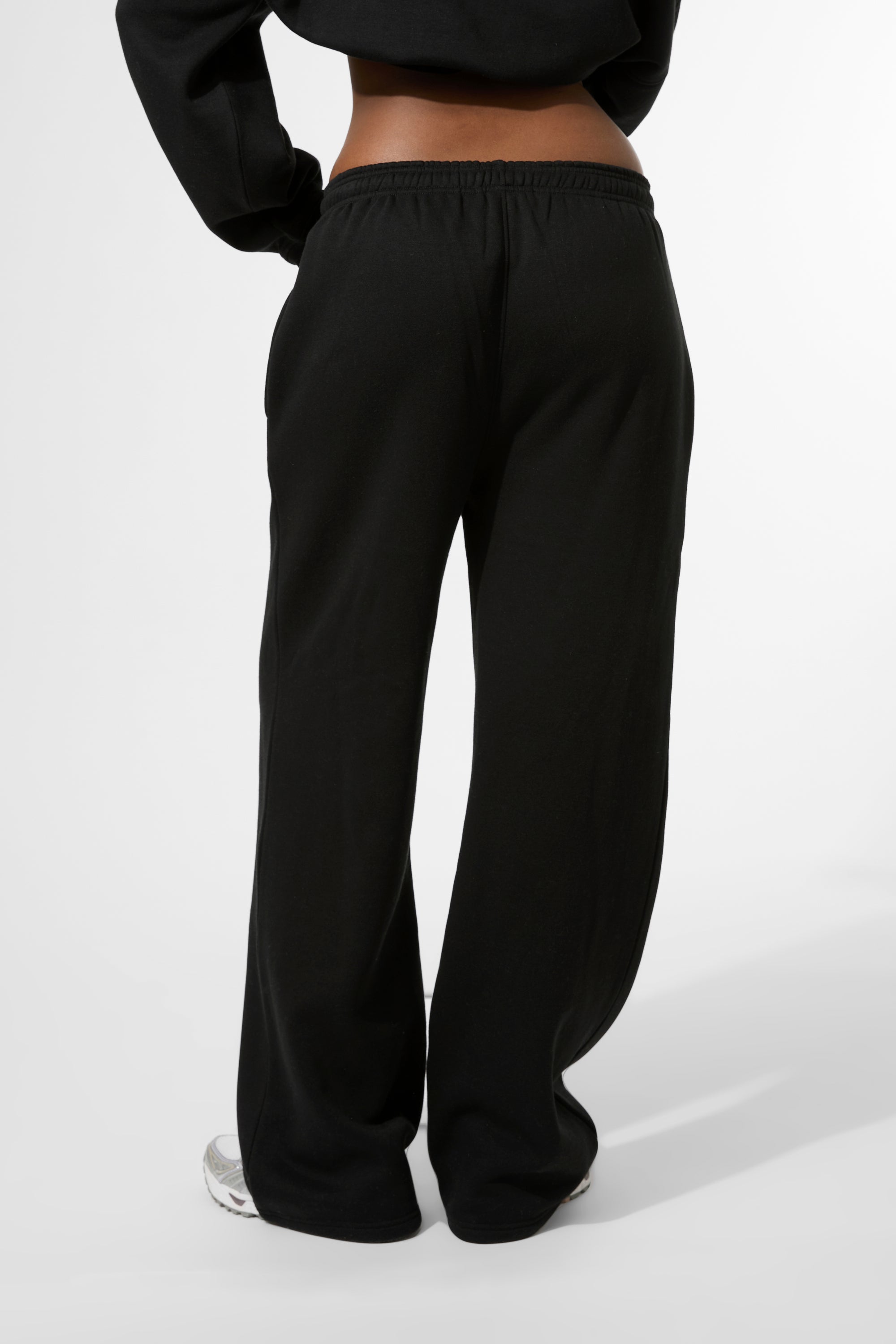 Kaiia KTL Logo Wide Leg Joggers Black