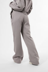 Kaiia Logo Wide Leg Joggers Dove Grey