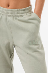 Kaiia Logo Wide Leg Joggers Matcha