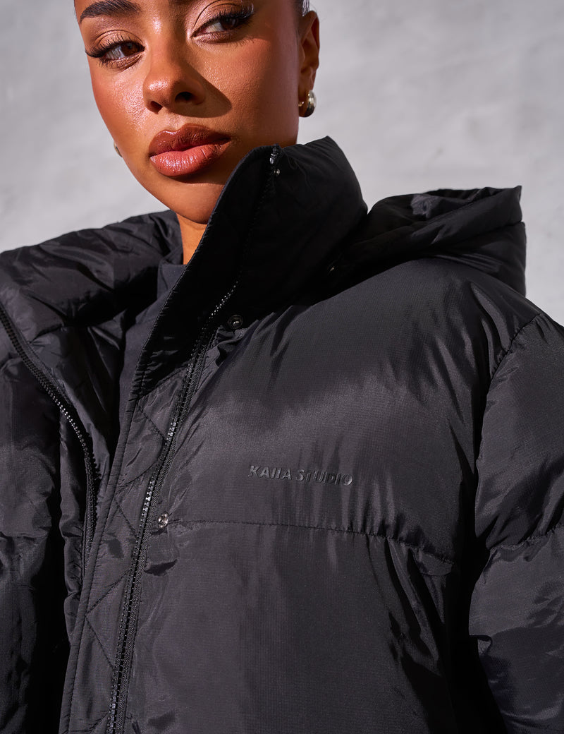 Kaiia Studio Oversized Puffer Coat Black