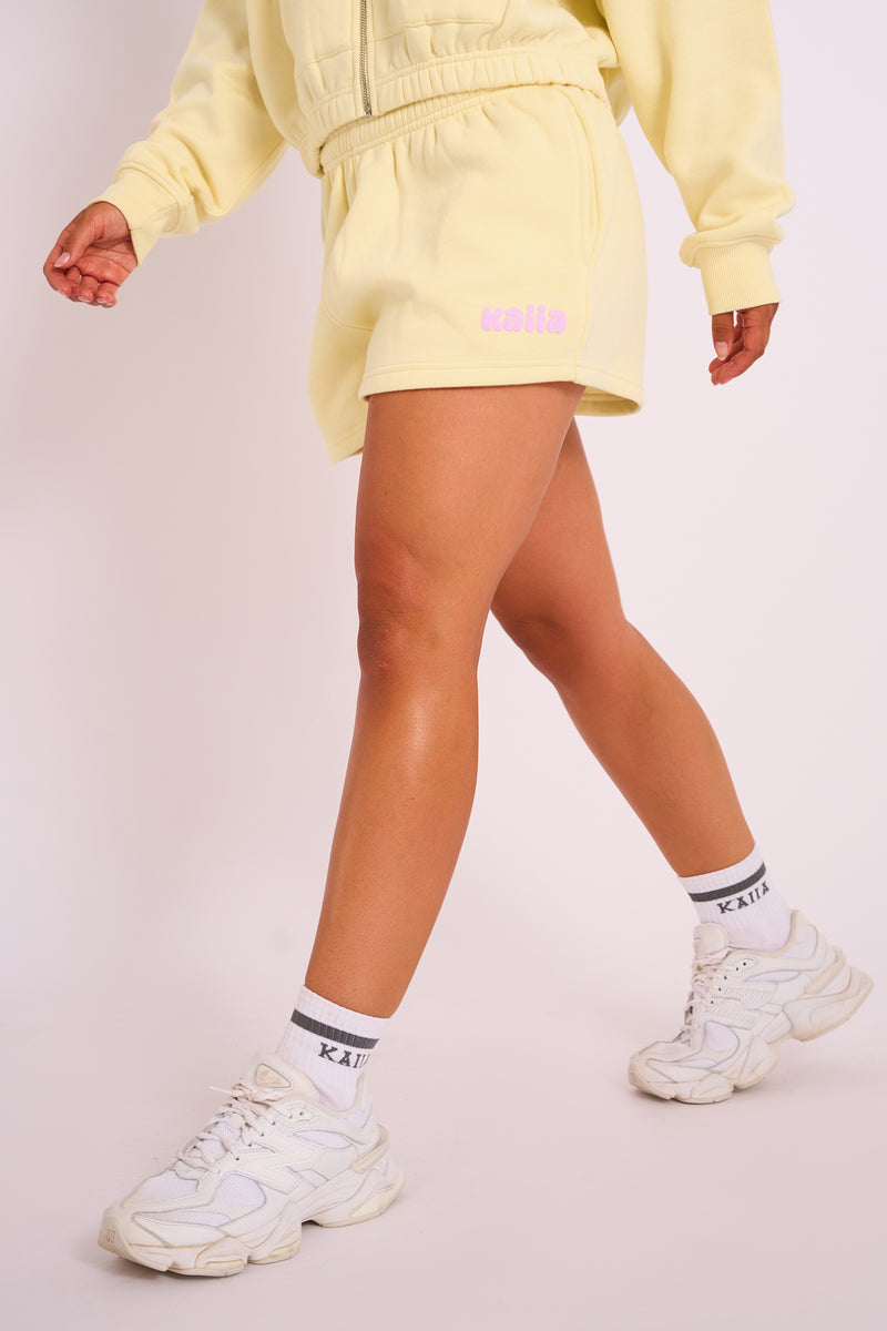 Kaiia Studio Sweat Shorts Yellow