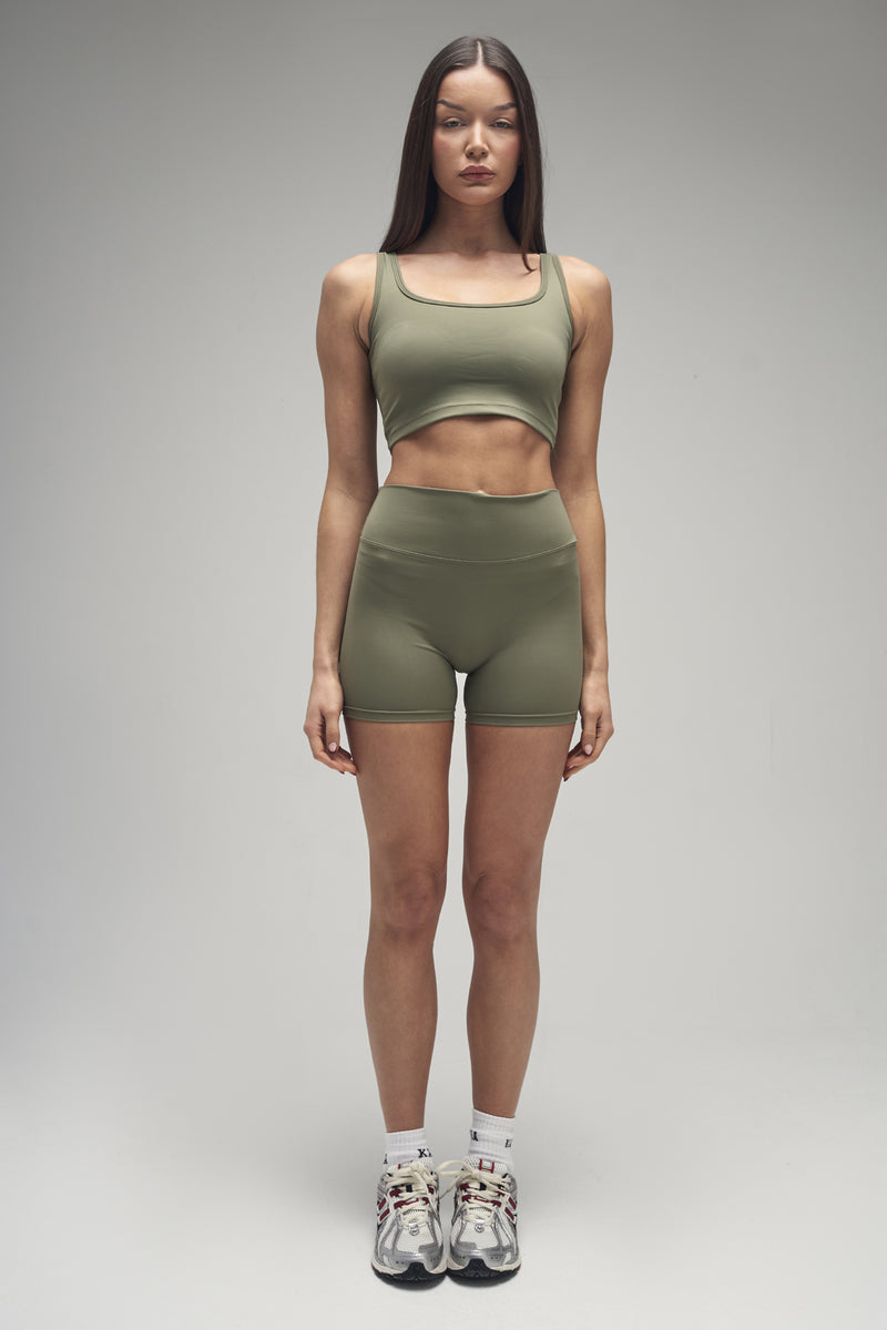 Kaiia Sculpt Shorts Khaki