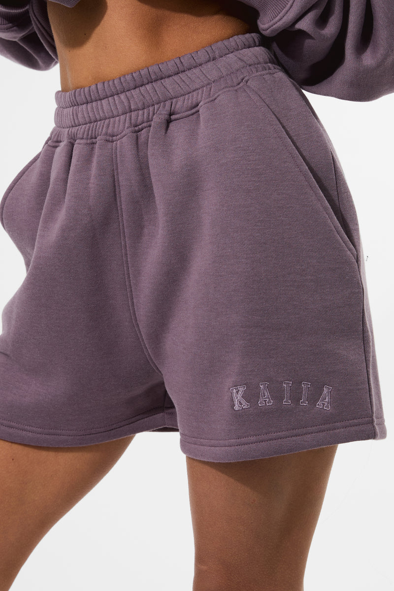 Kaiia Logo Sweat Shorts Elderberry