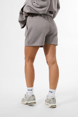 Kaiia Logo Sweat Shorts Dove Grey