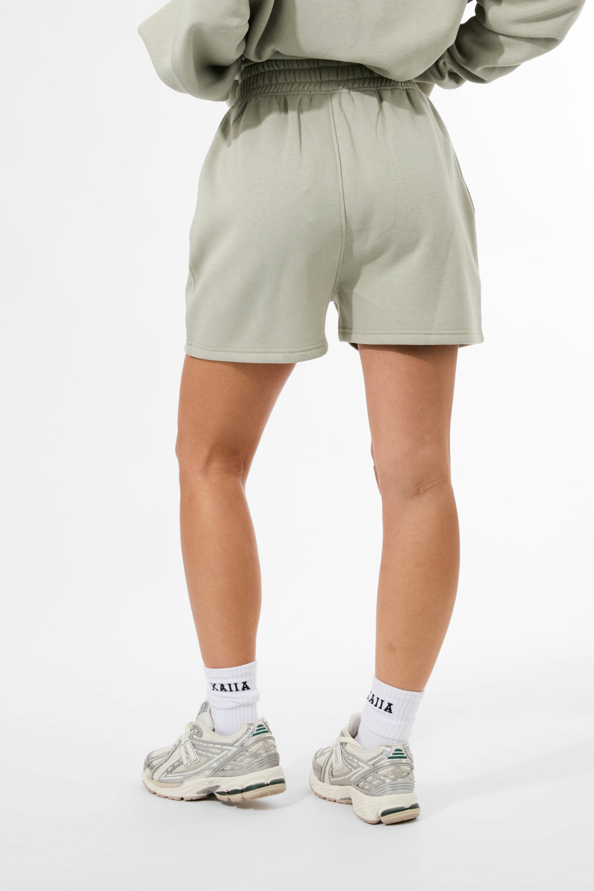 Kaiia Logo Sweat Shorts Matcha