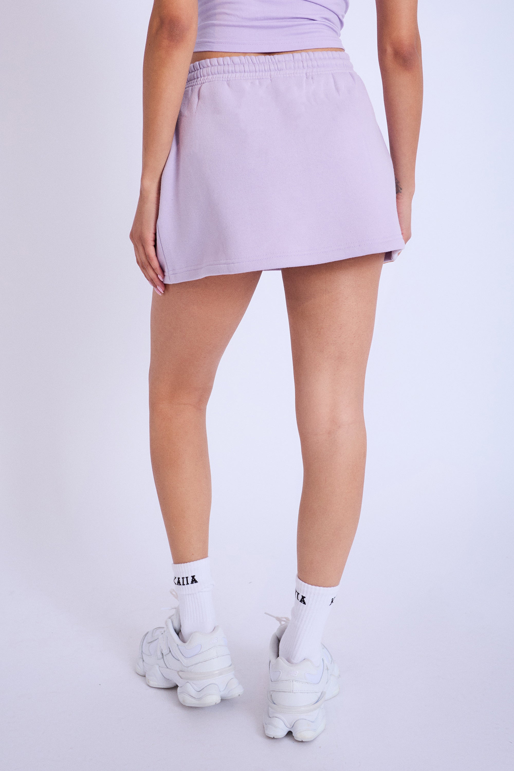 Kaiia Logo Mini Sweat Skirt Lilac