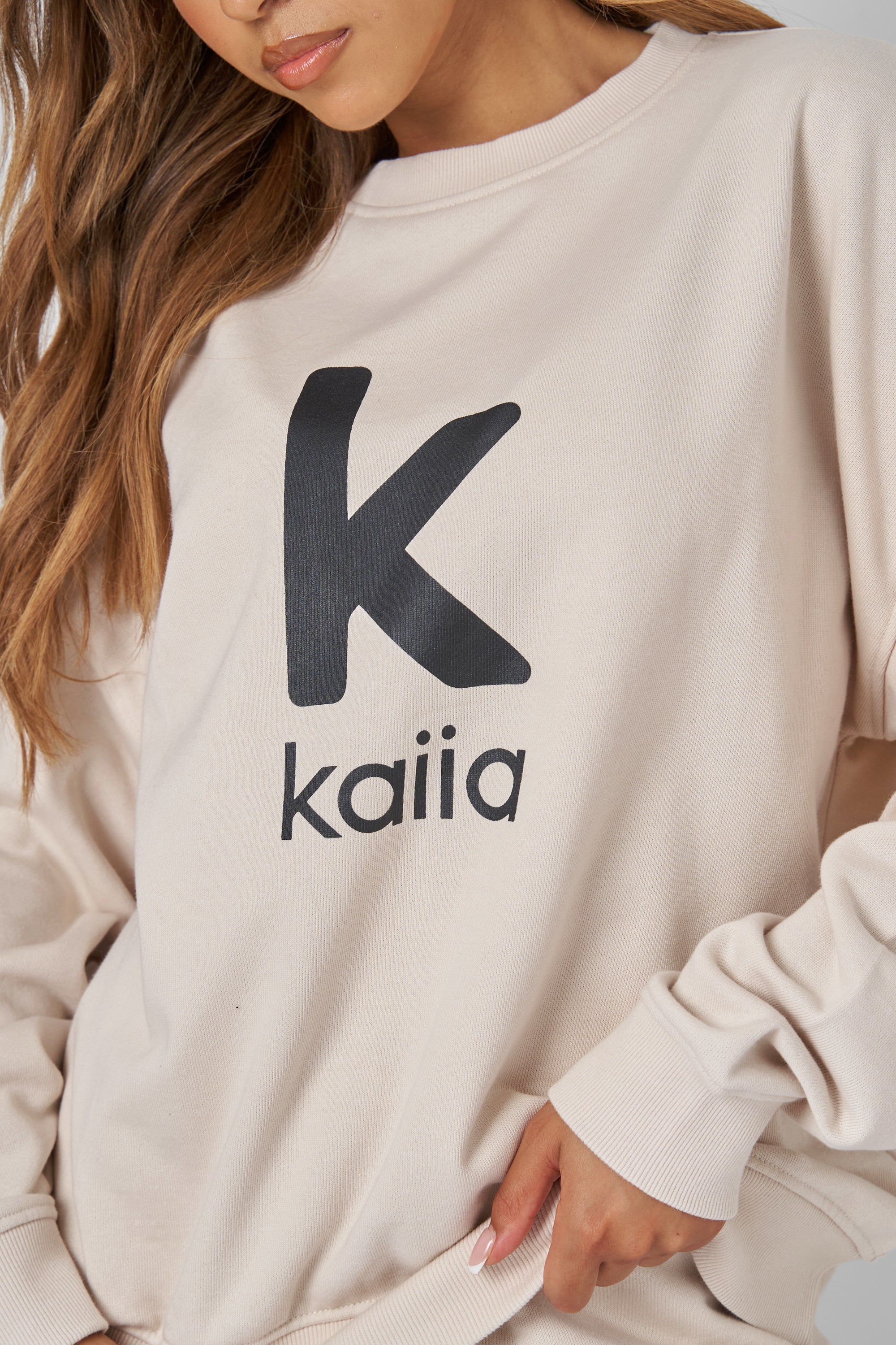 Kaiia Oversized Sweatshirt Cream