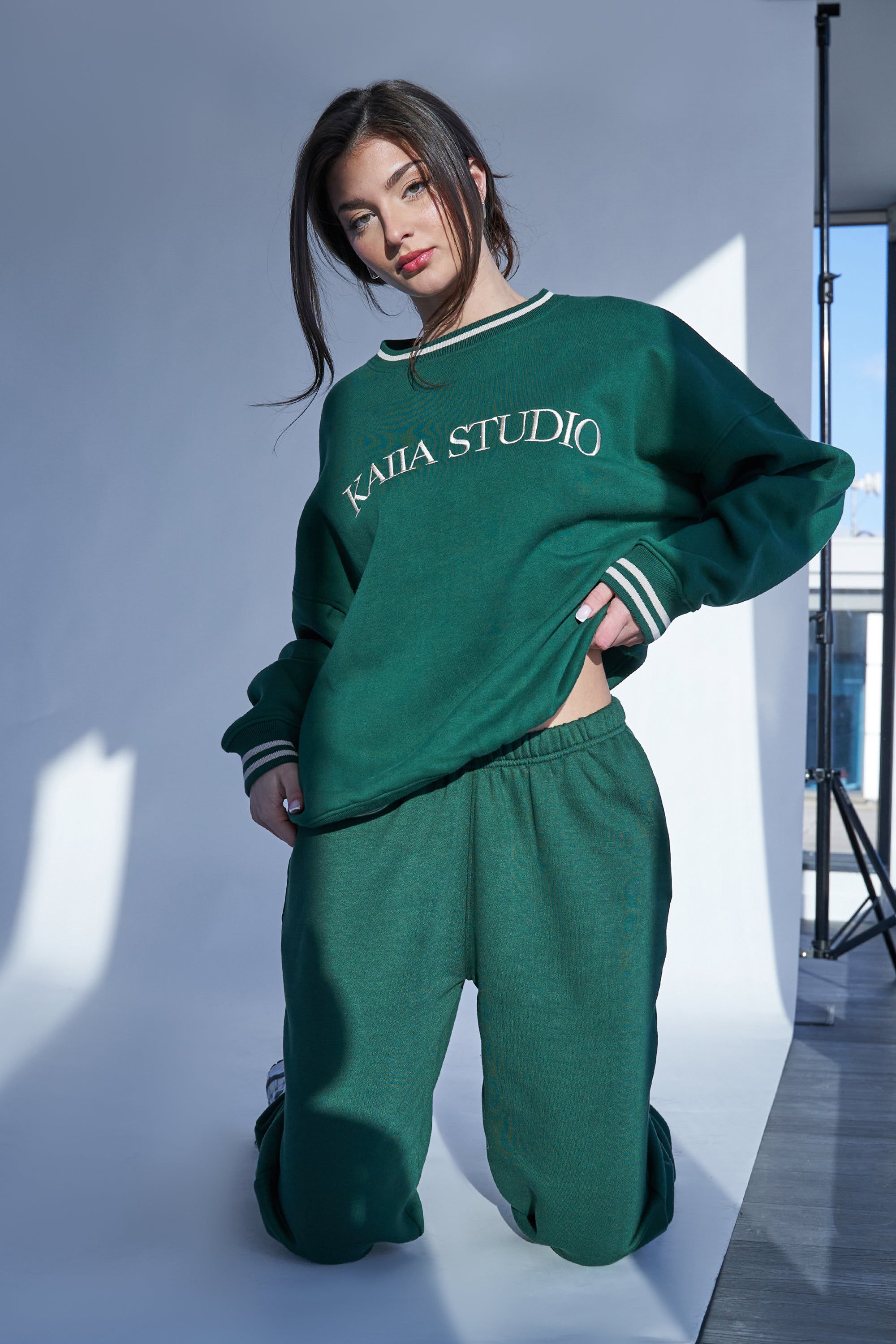 Kaiia Studio Logo Sweatshirt Green