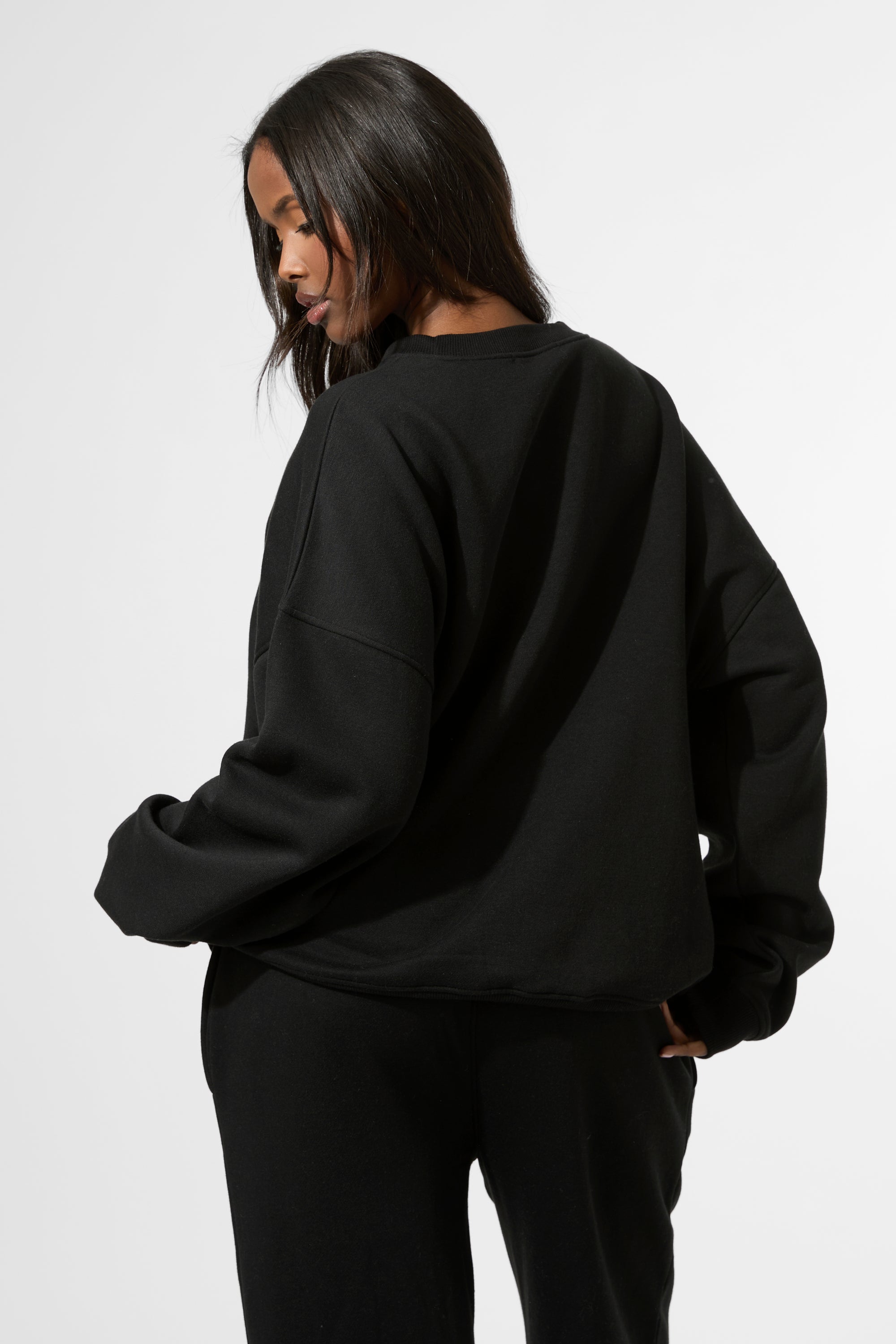 Kaiia KTL Logo Oversized Sweatshirt Black