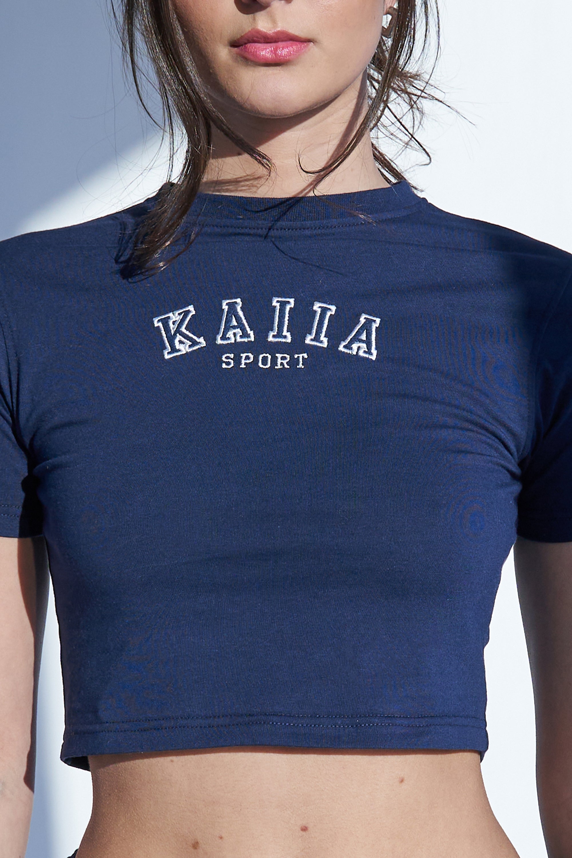 Kaiia Sport Baby Tee Navy