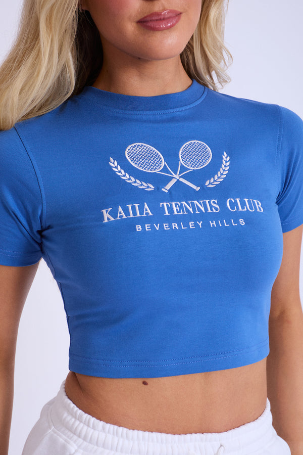 Kaiia Tennis Club Baby Tee Blue