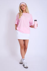 Kaiia Tennis Club Oversized T-Shirt Baby Pink