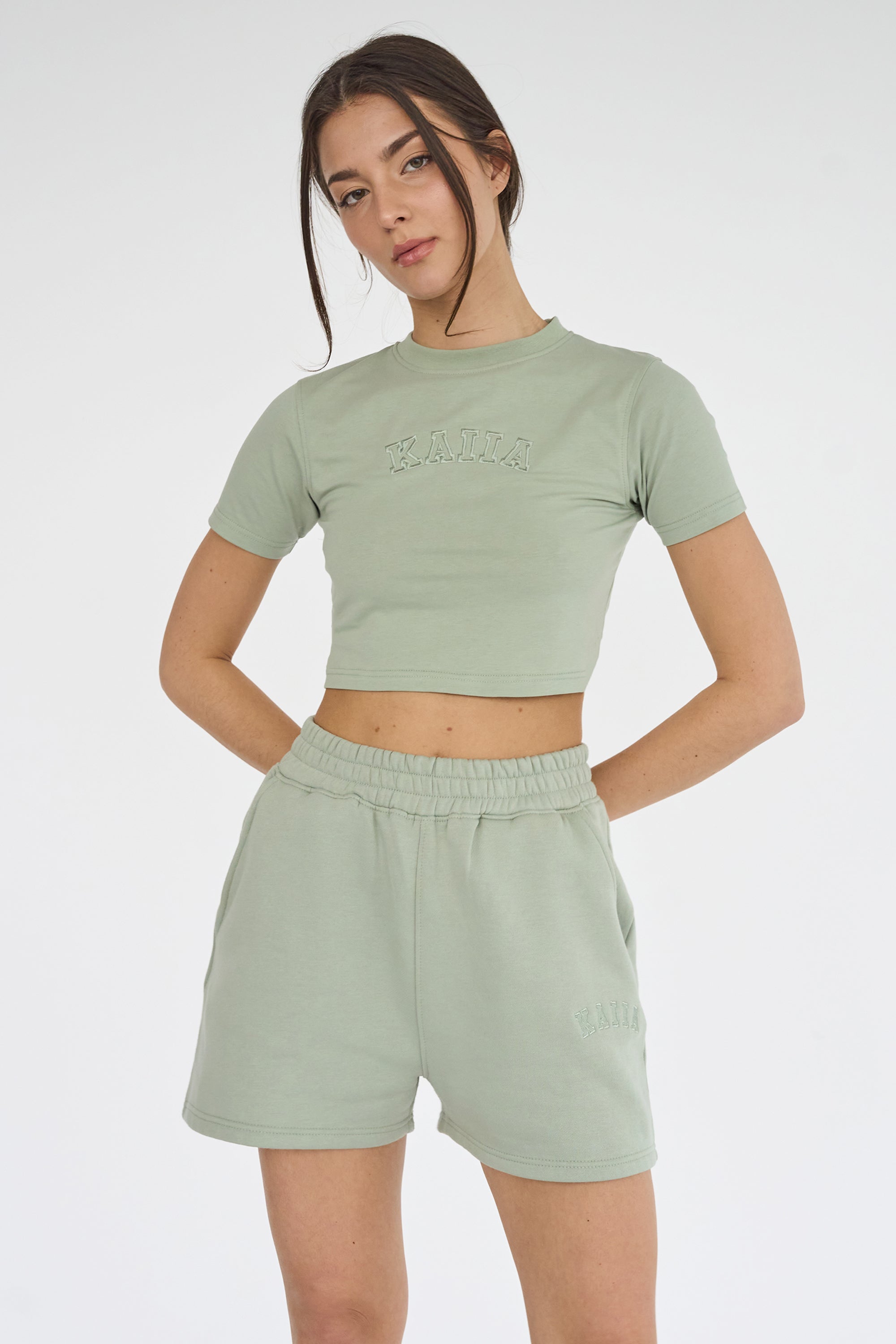 Kaiia Baby Tee Sage Green