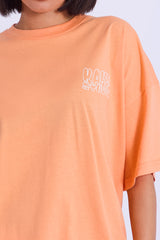 Kaiia Studio Bubble Logo Oversized T-shirt Light Orange