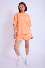 Kaiia Studio Bubble Logo Oversized T-shirt Light Orange