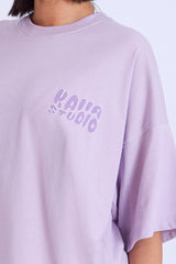 Kaiia Studio Bubble Logo Oversized T-shirt Lilac