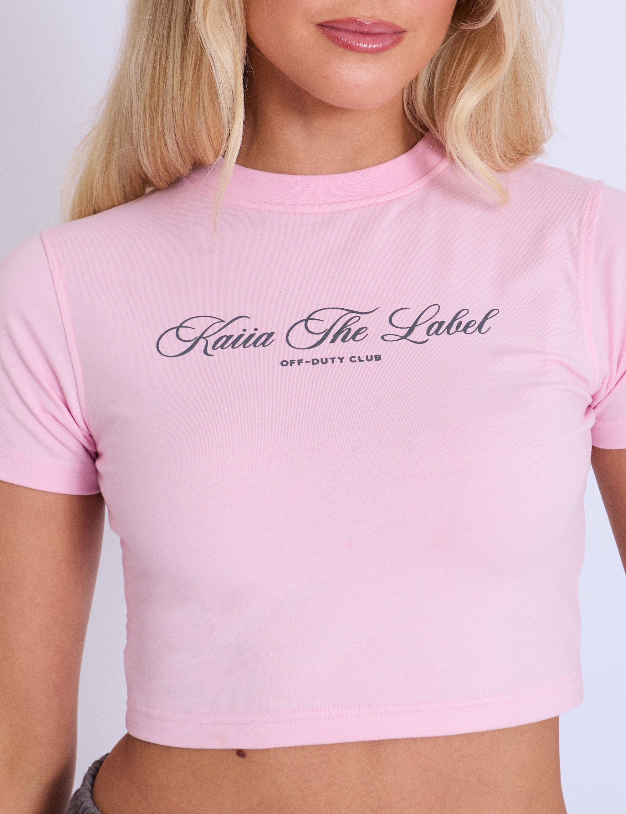 Kaiia The Label Baby Tee Baby Pink