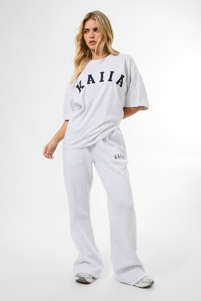 Kaiia Oversized T-shirt Grey Marl & Navy