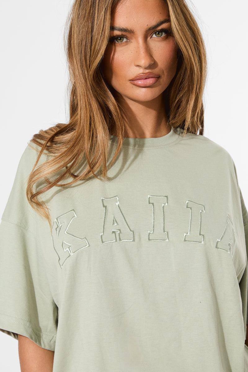 Kaiia Oversized T-shirt Sage Green