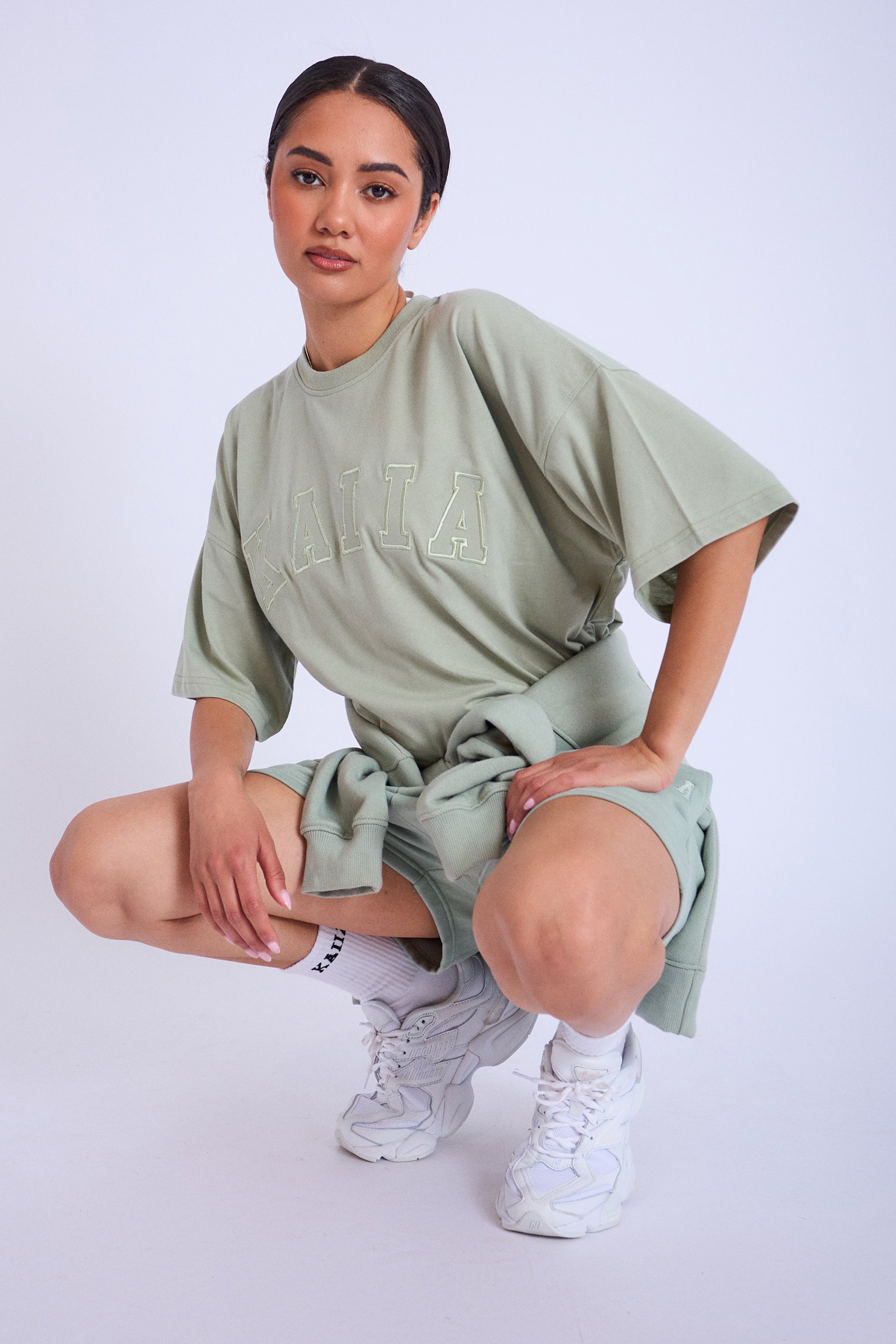 Kaiia Oversized T-shirt Sage Green