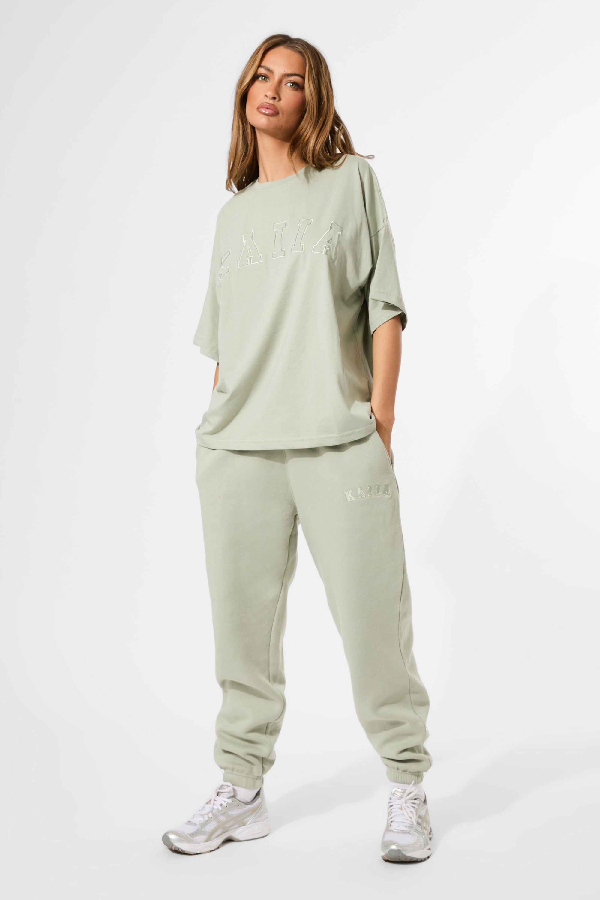 Kaiia Oversized T-shirt Sage Green