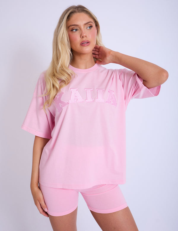 Kaiia Oversized T-shirt Baby Pink