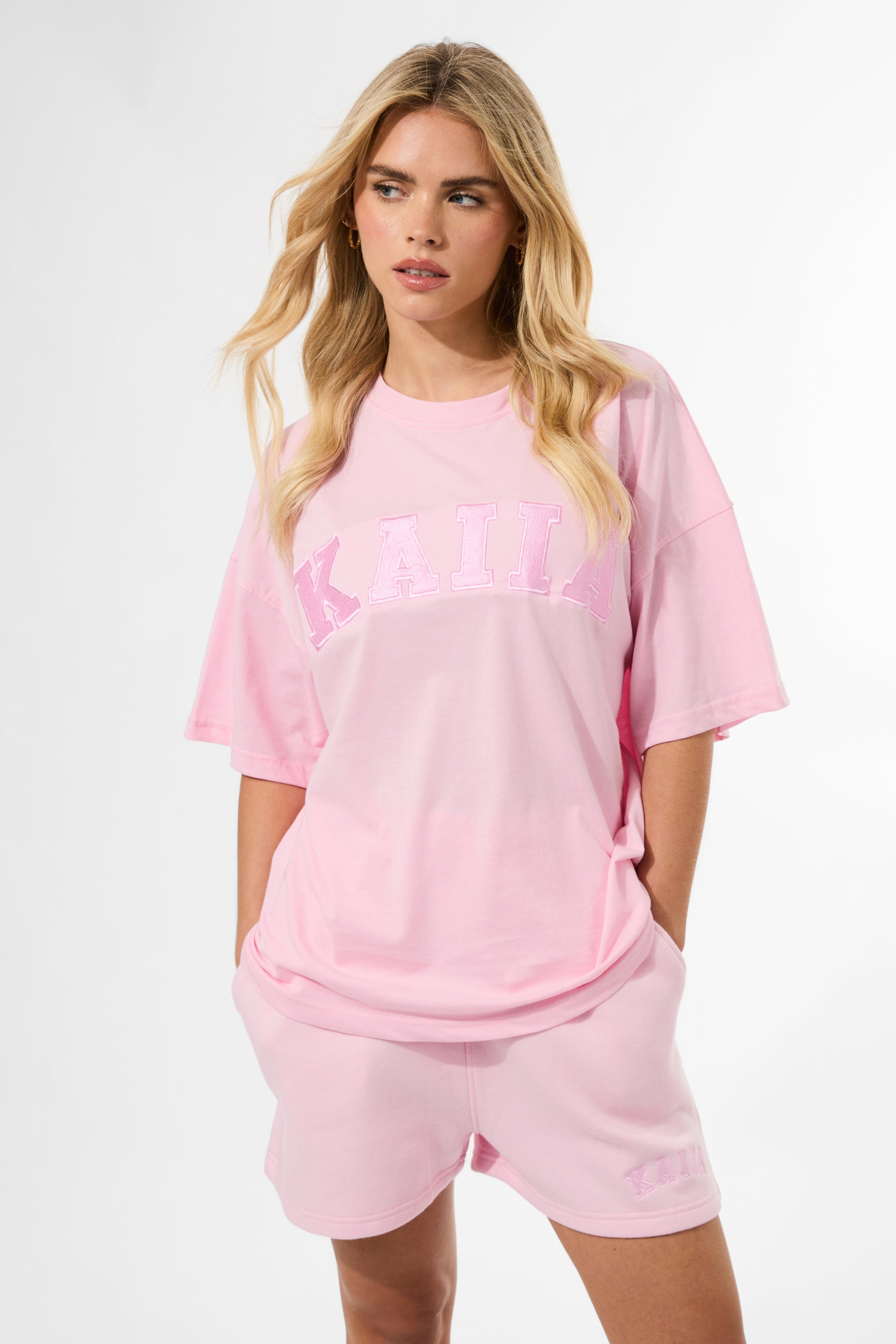 Kaiia Oversized T-shirt Baby Pink