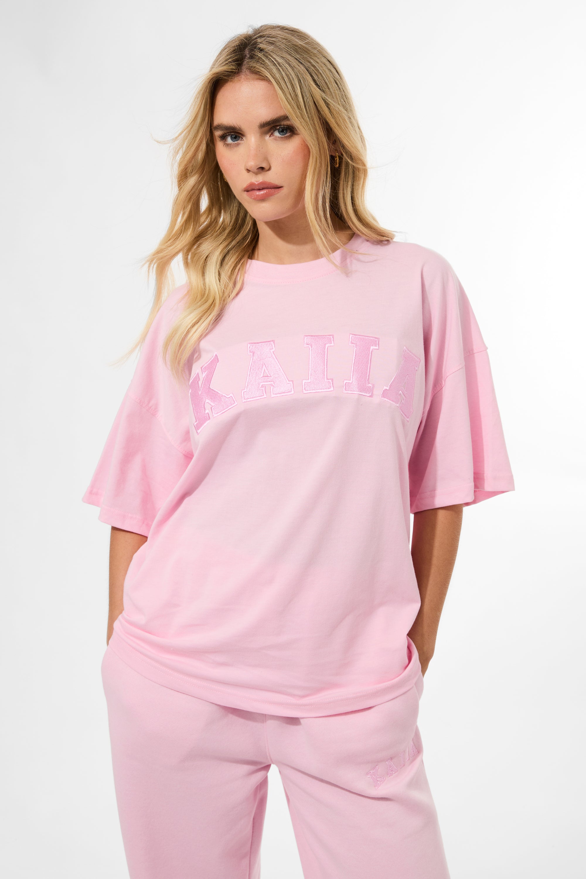 Kaiia Oversized T-shirt Baby Pink