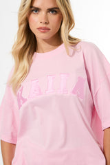 Kaiia Oversized T-shirt Baby Pink