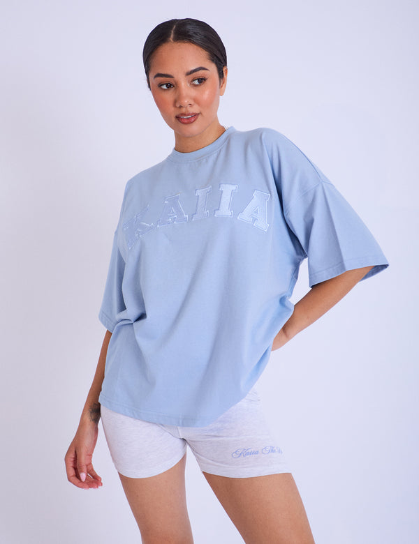 Kaiia Oversized T-shirt Light Blue