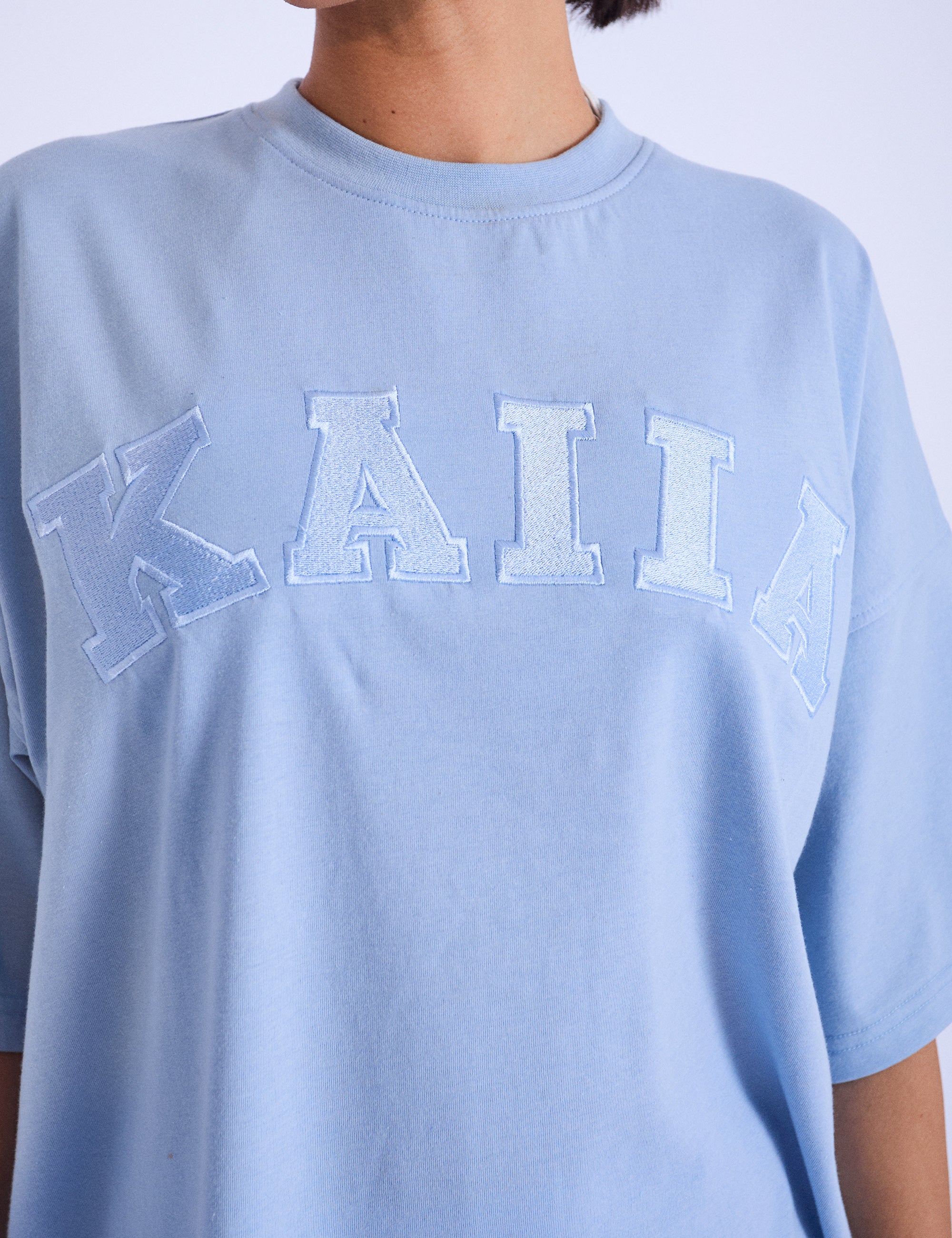 Kaiia Oversized T-shirt Light Blue