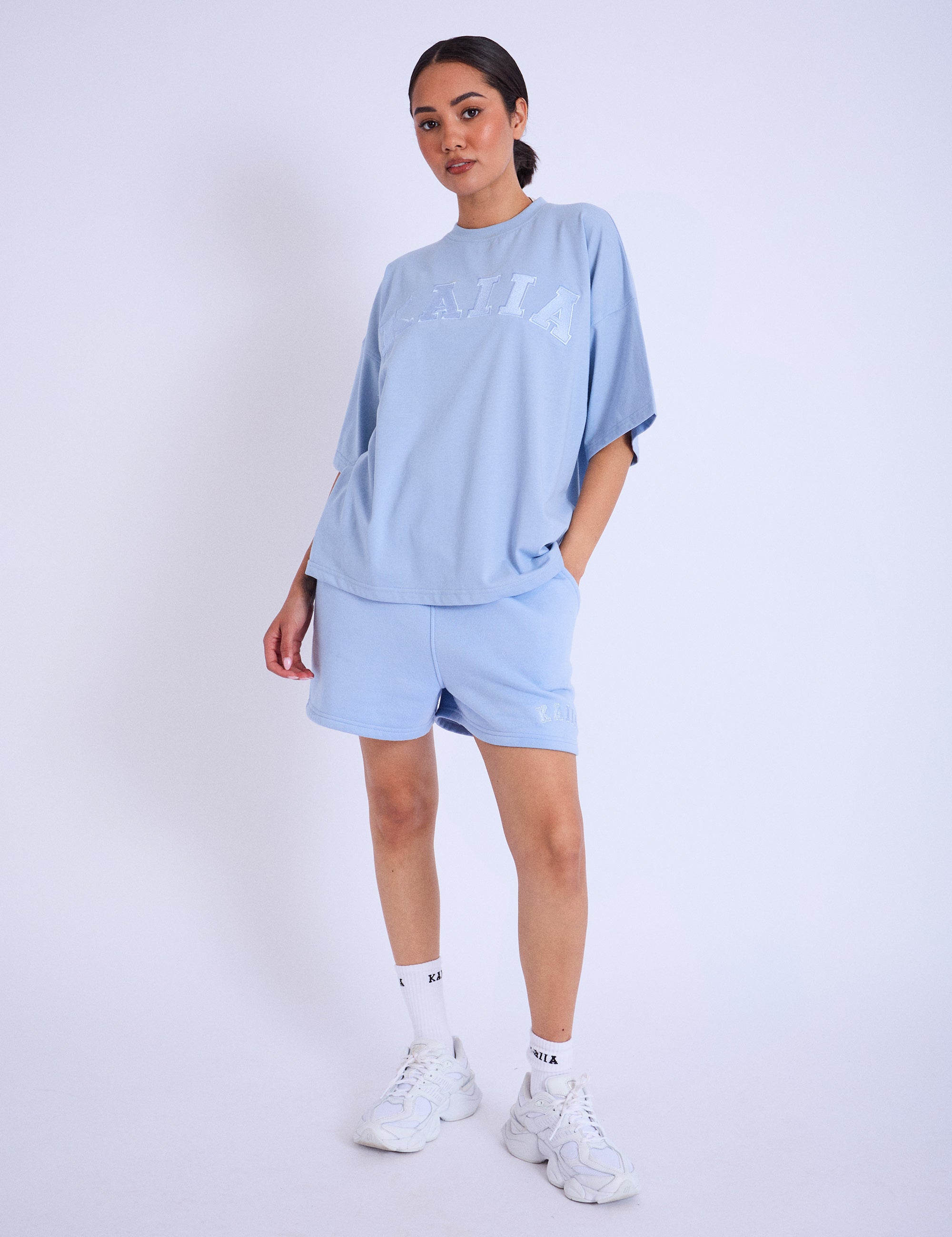 Kaiia Oversized T-shirt Light Blue