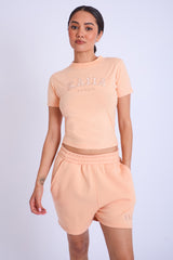 Kaiia Studio Longline Baby Tee Peach