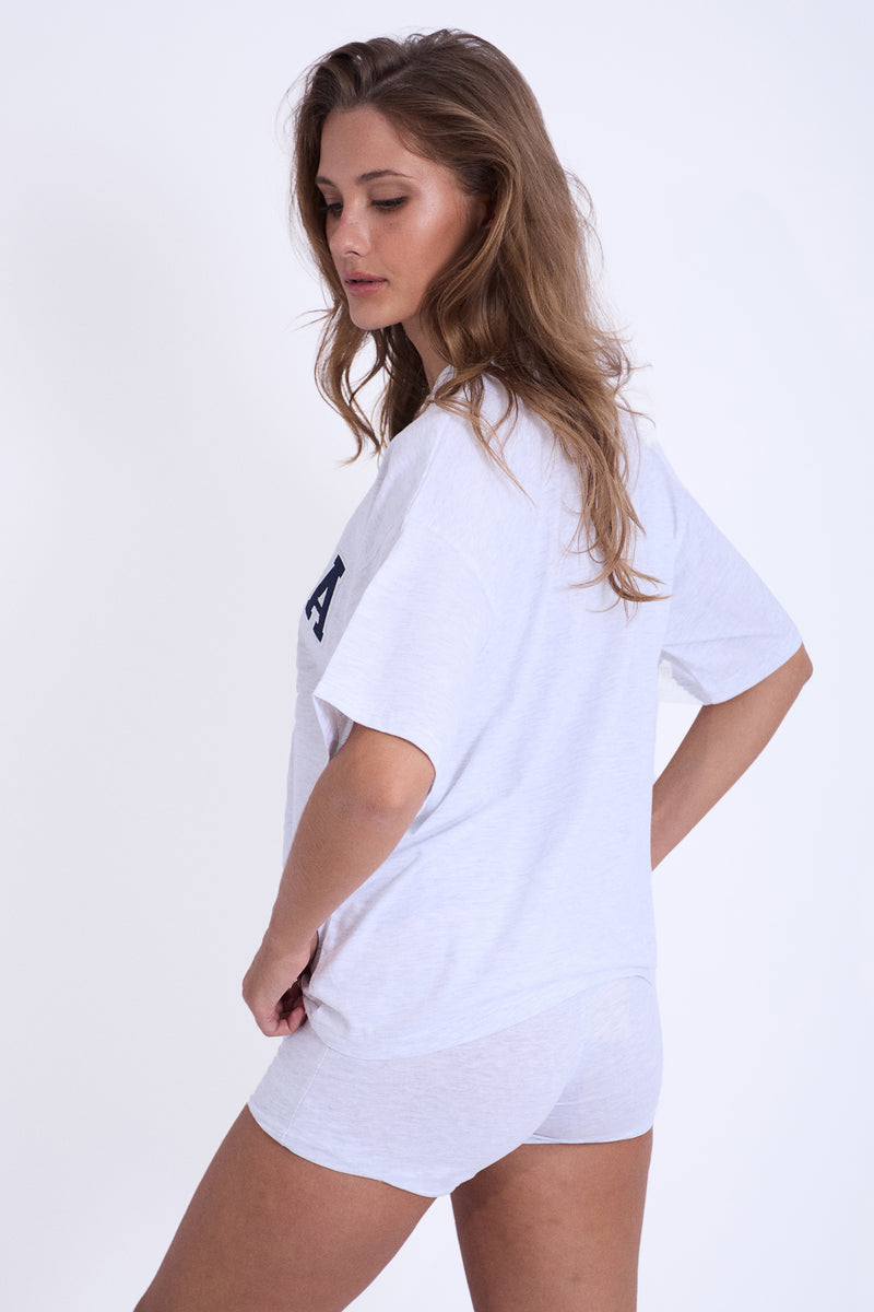 Kaiia Oversized T-shirt Grey Marl & Navy