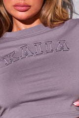 Kaiia Logo Baby Tee Mauve