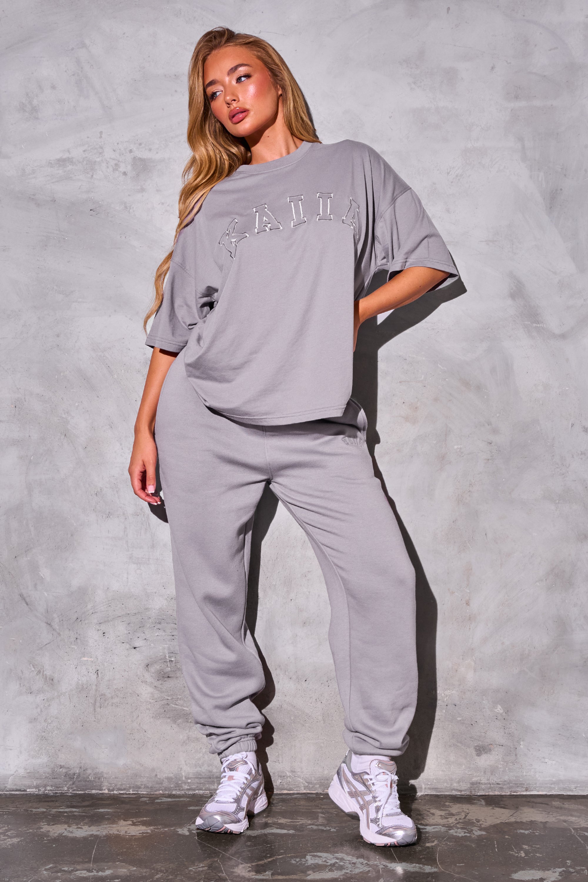 Kaiia Oversized T-Shirt Dove Grey