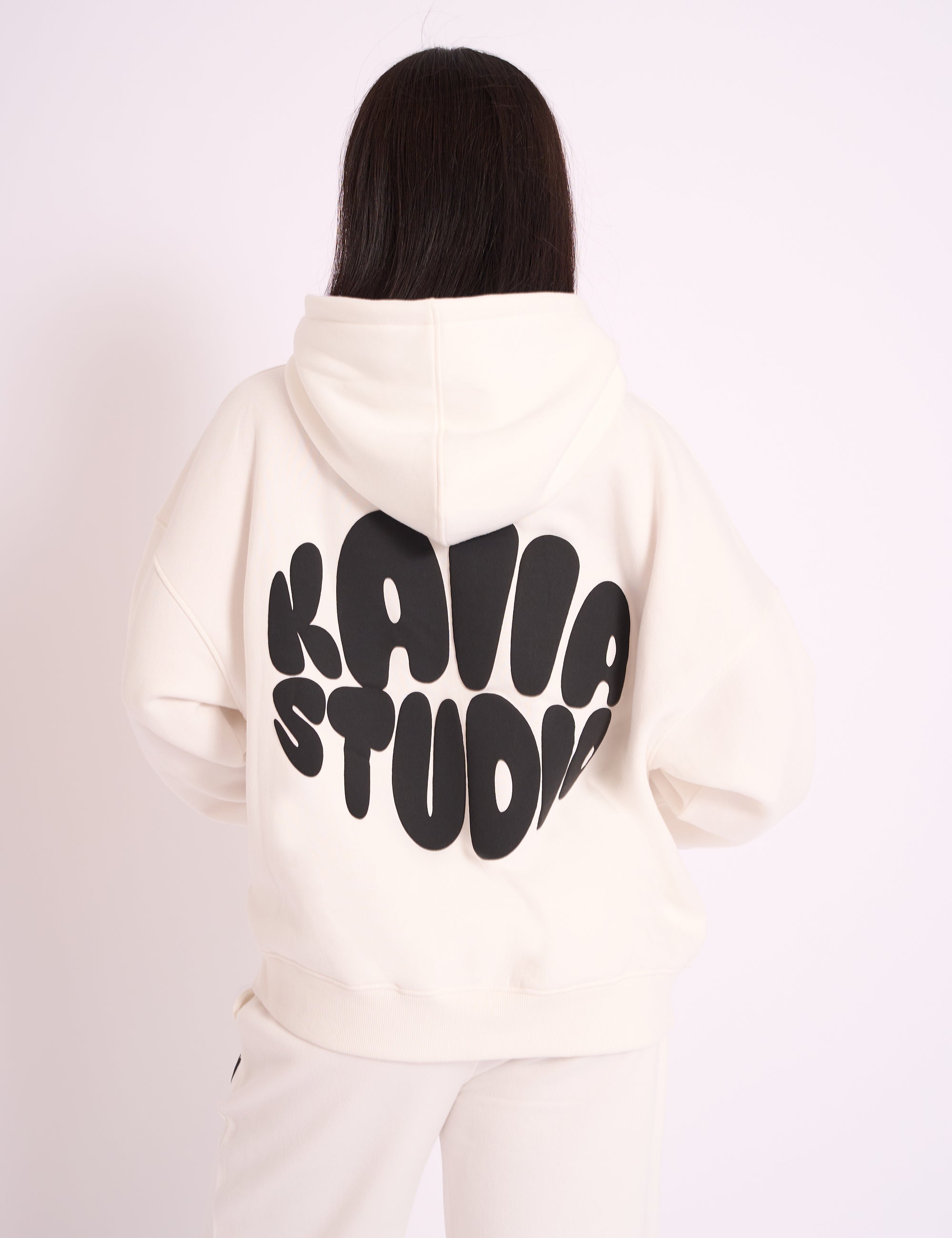 Black and white oversized hoodie sale