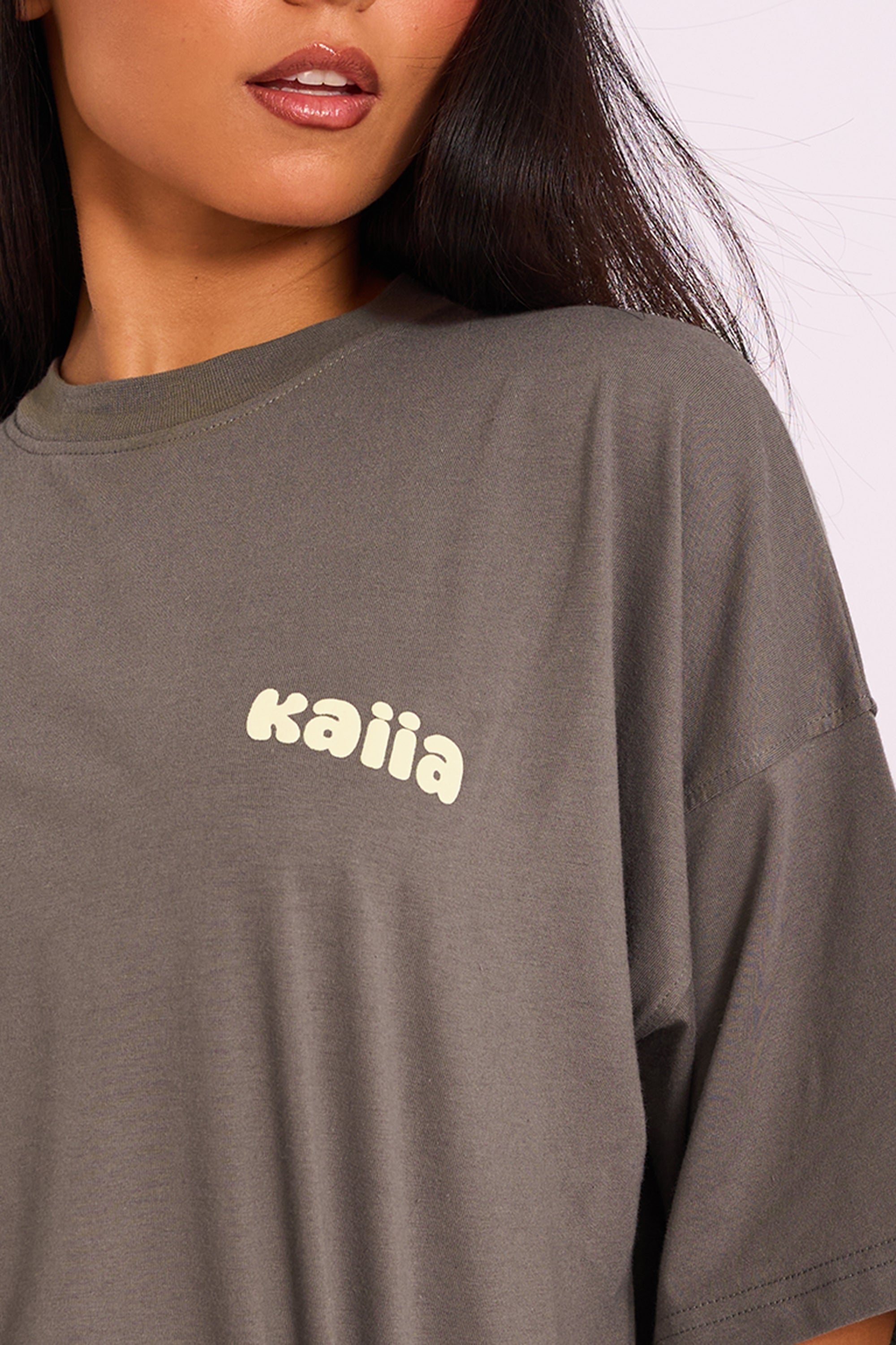 Kaiia Studio Oversized Tee Dark Grey