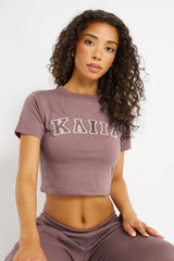 Kaiia Logo Baby Tee Rose