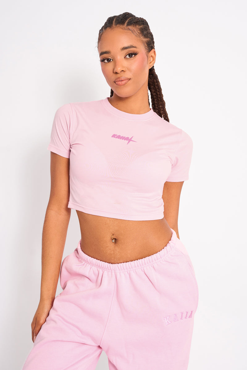 Kaiia Star Baby Tee Baby Pink