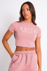 Kaiia Logo Baby Tee Blusher