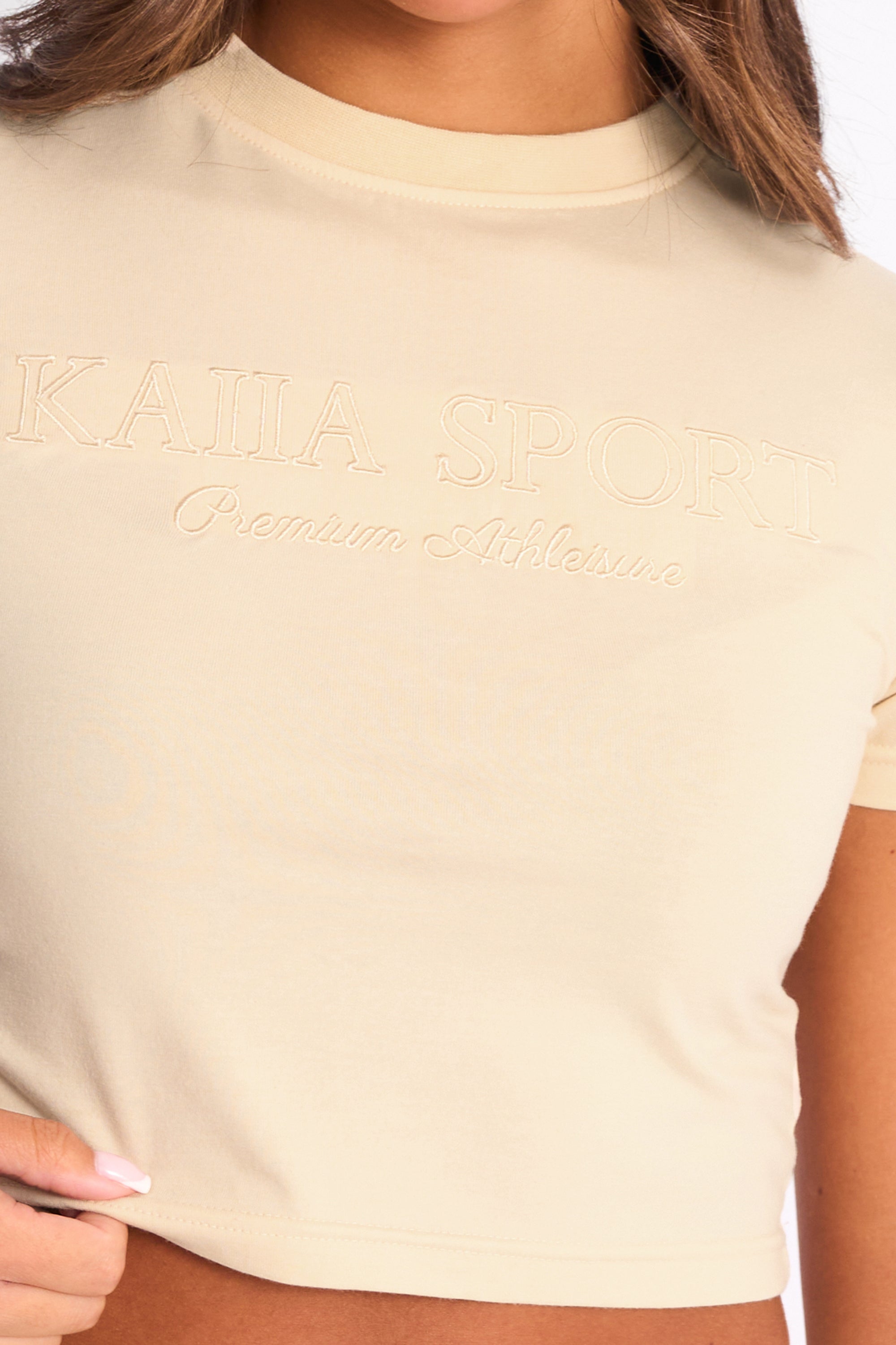 Kaiia Sport Baby Tee Buttercream