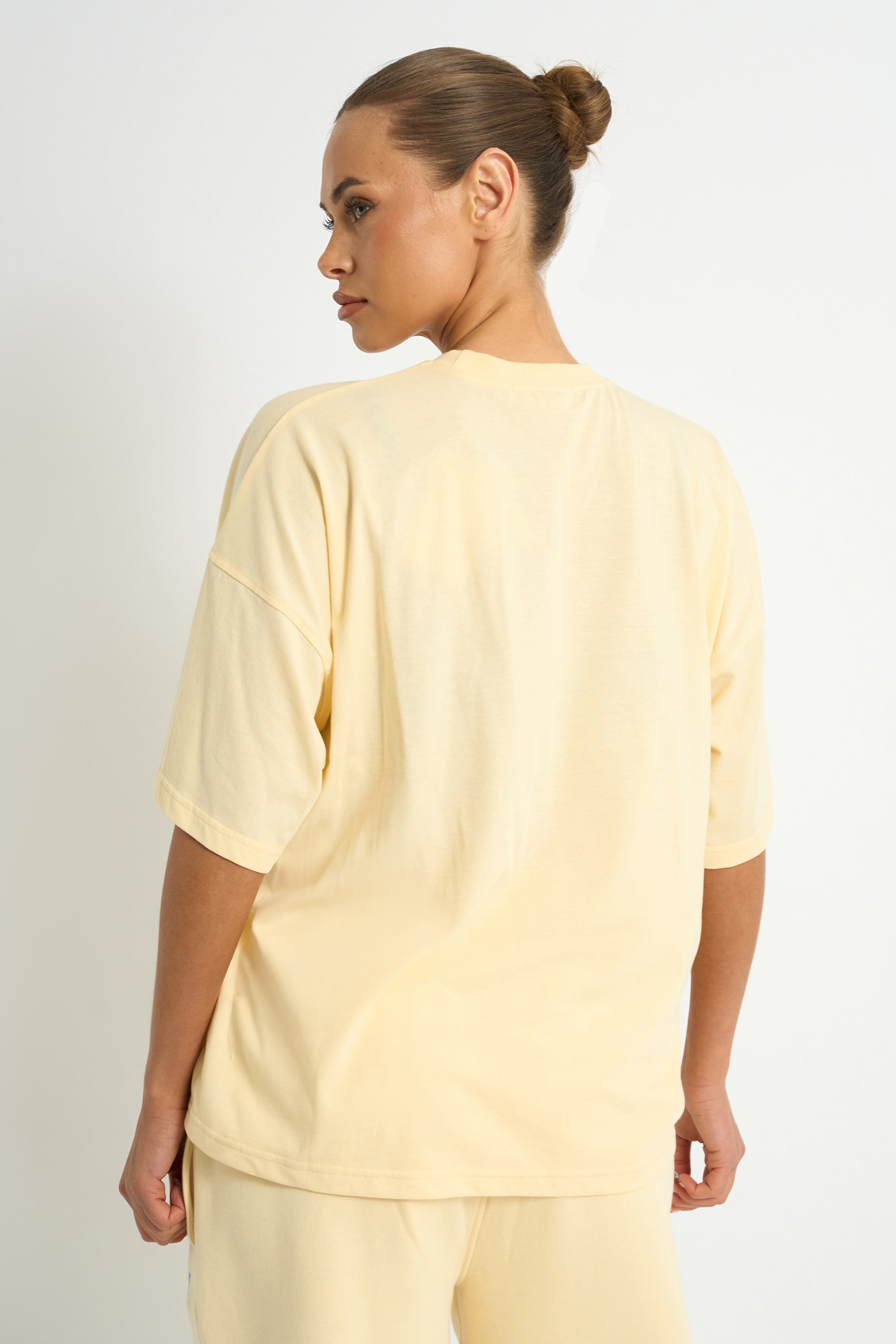 Kaiia Logo Oversized T-shirt Soft Yellow