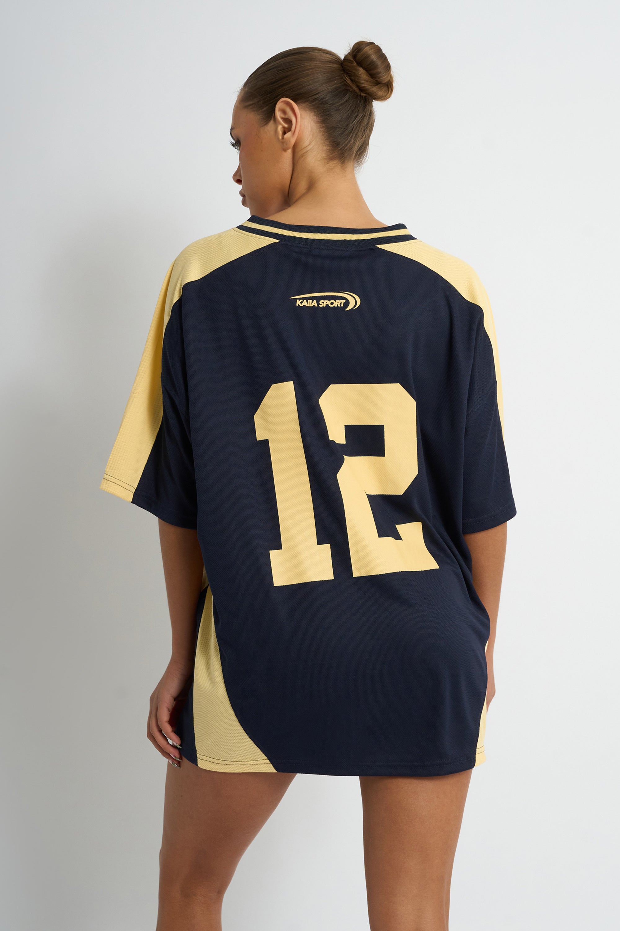 Kaiia Sport Football Shirt Navy & Yellow